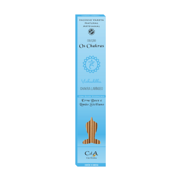 Incenso Vareta os Chakras – Laríngeo – Erva Doce e Limão Siciliano 10 Varetas